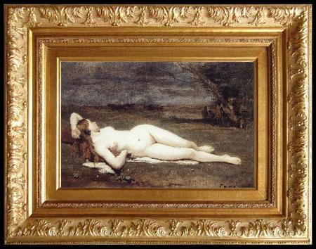 framed  Jean Baptiste Camille  Corot Recreation by our Gallery, Ta3142-1